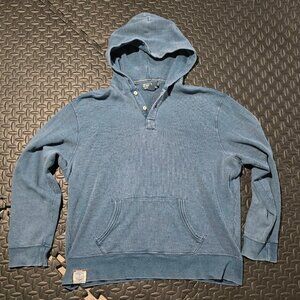 Vintage Late 90s Polo Ralph Lauren Henley Style Hooded Pullover L/XL